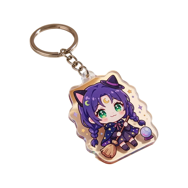 Anime Animal Acrylic Keychain UV Printed Cartoon Pendant