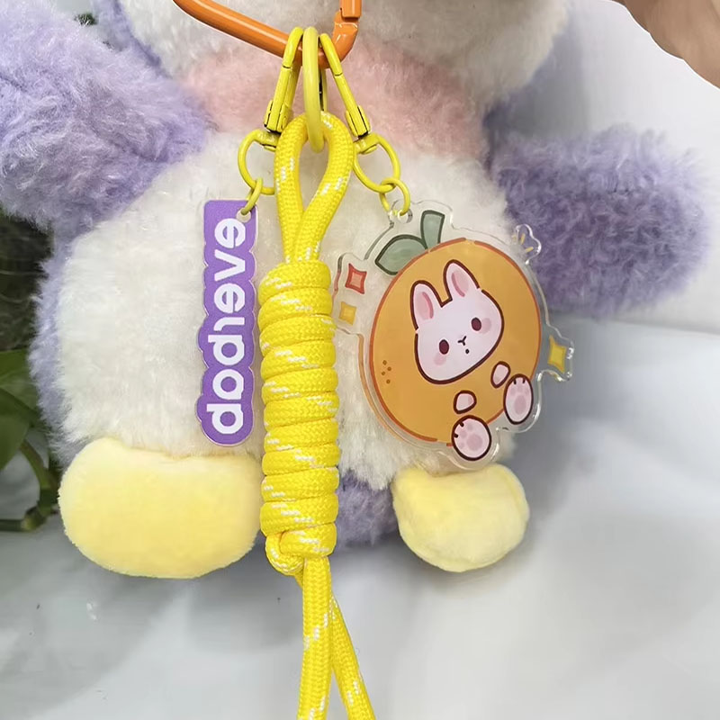Wholesale Custom Plastic Acrylic Transparent Digital Rectangle Anime Character Mobile Phone Keychain Personalized LOGO Souvenir