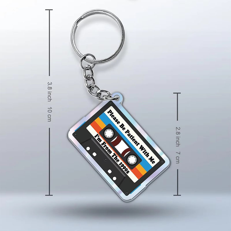 Funny Keychain Positive Mental Health Acrylic Keychain Gift for Coworker Office Team Staff Friends Birthday Gag Gifts