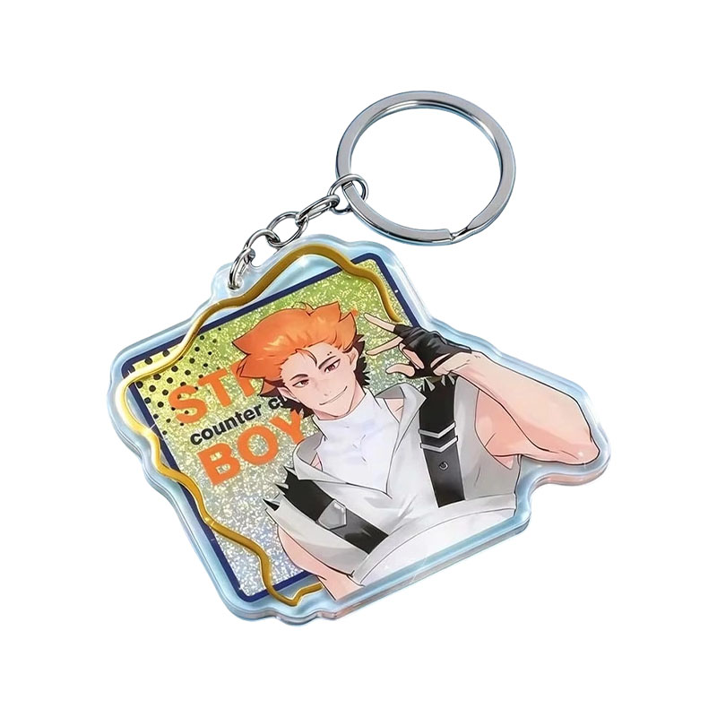 Custom Cartoon Acrylic Pencil Keychain Stationery Accessory