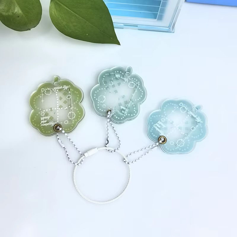 Custom Logo 1-Inch Photo Mobile Phone Keychains Factory Wholesale Acrylic Pendants Flexible Small Celebrity Cards Bag Chains