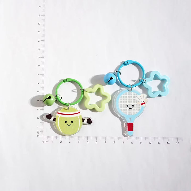 Sports Cartoon Acrylic Keychain Digital Photo Pendant