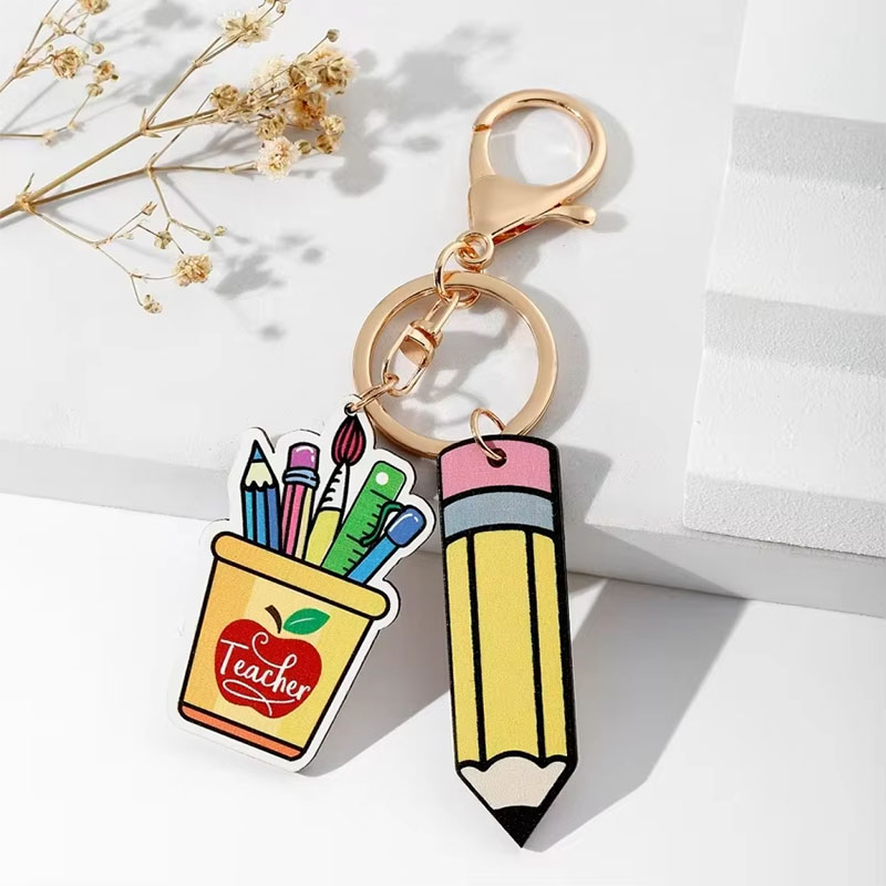 Eco Friendly Acrylic Tag Keychain Graduation Tassel Pendant