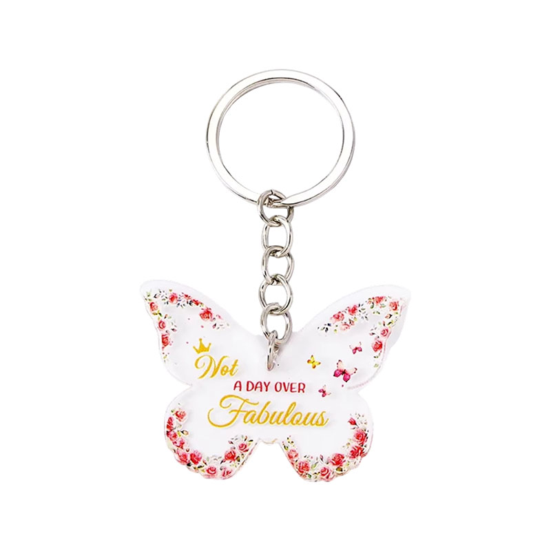 Wholesale Transparent Acrylic Anime Keychain Custom Logo Print
