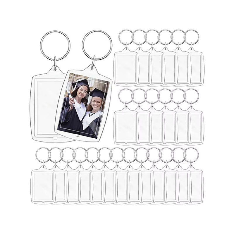 Double Sided Blank Acrylic Photo Frame Keychain Insert