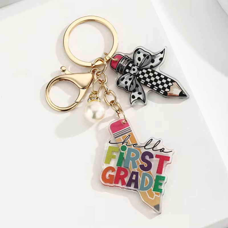 DIY Acrylic Keychain Letter Pendant Back To School