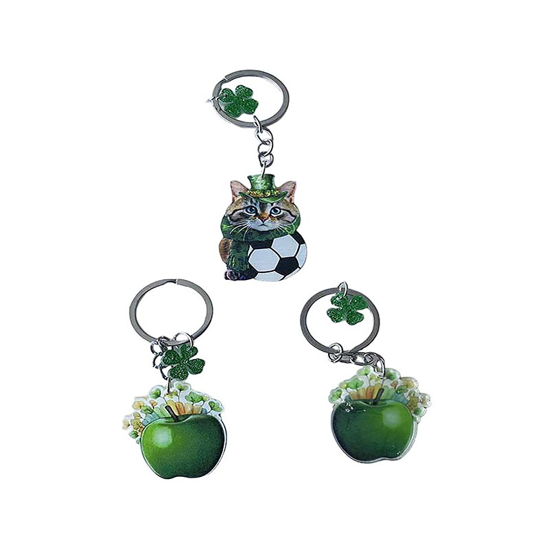 Custom Fruit Acrylic Keychain Clover Digital Printed Charm