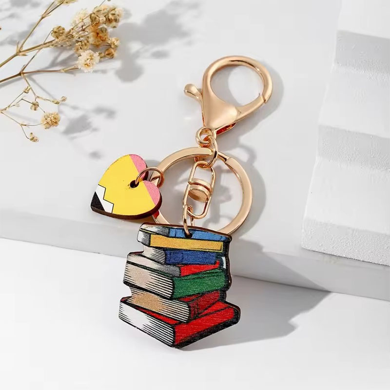 Eco Friendly Wooden Acrylic Keychain Logo Customization