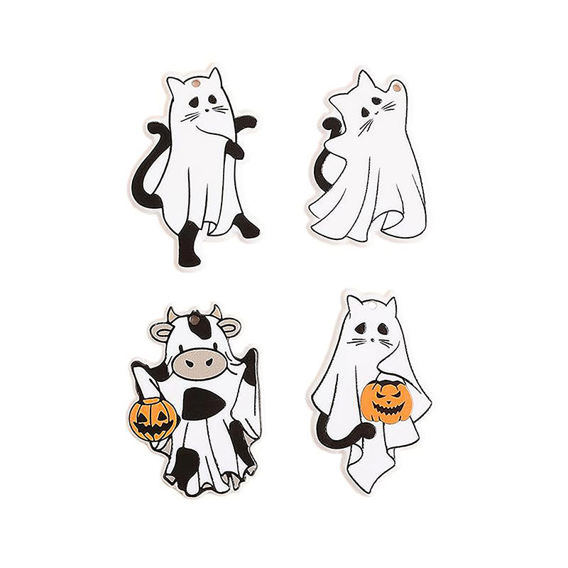 Halloween Acrylic Keychain Cartoon Charm Jewelry Accessory