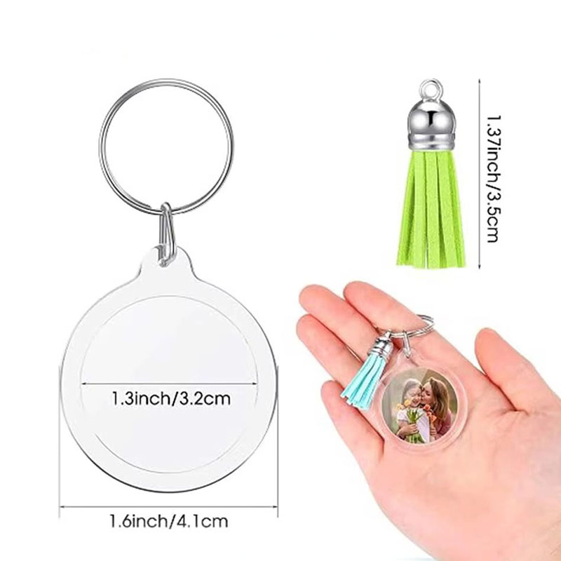 High Clarity Acrylic Photo Frame Keychain Travel Memory