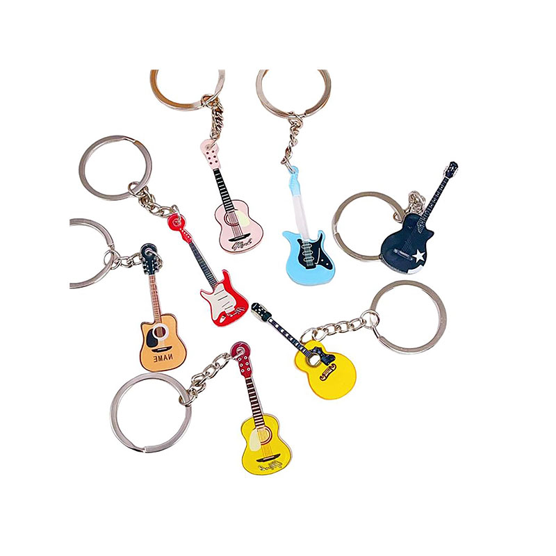 Creative Mini Acrylic Flexible Digital Photo Violin Keychain Rocking Student Promotion Gift Custom Cartoon Pattern Anime Fans