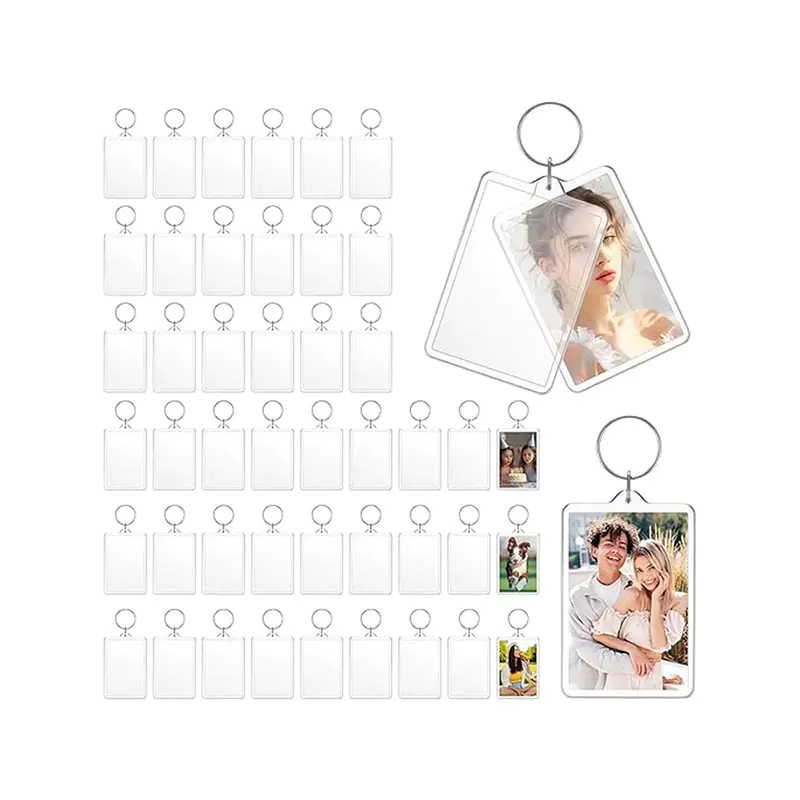 Bulk Acrylic Photo Frame Keychain Blank Craft Supply