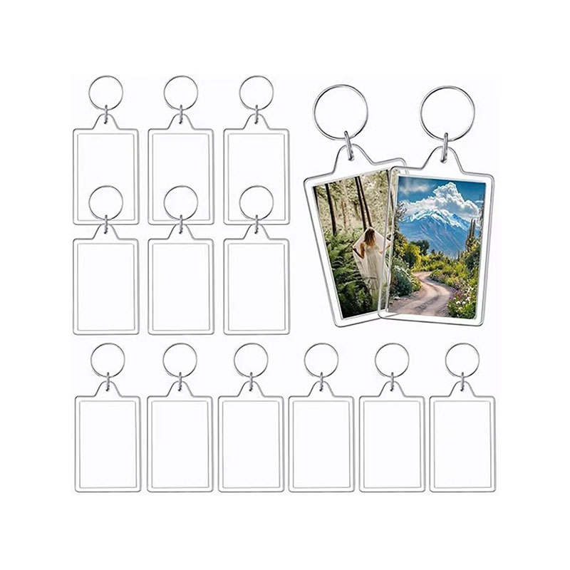 Mini Portable Acrylic Photo Frame Keychain Memory Ornament