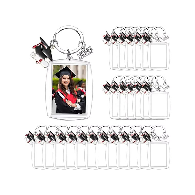 OEM Blank Acrylic Photo Frame Keychain Custom Printing