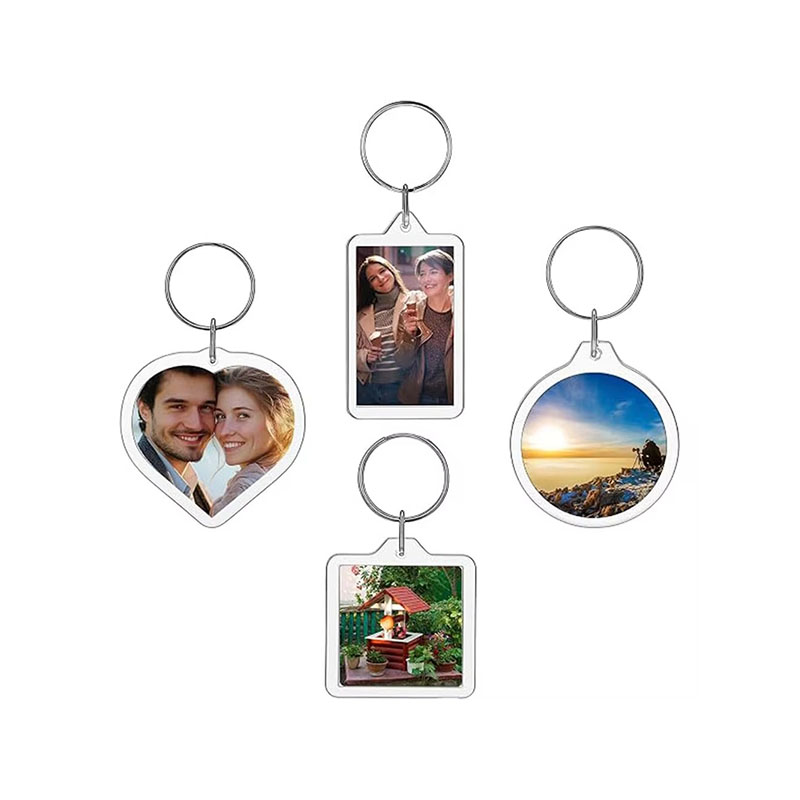 Mini Transparent Acrylic Photo Frame Keychain Blank Insert