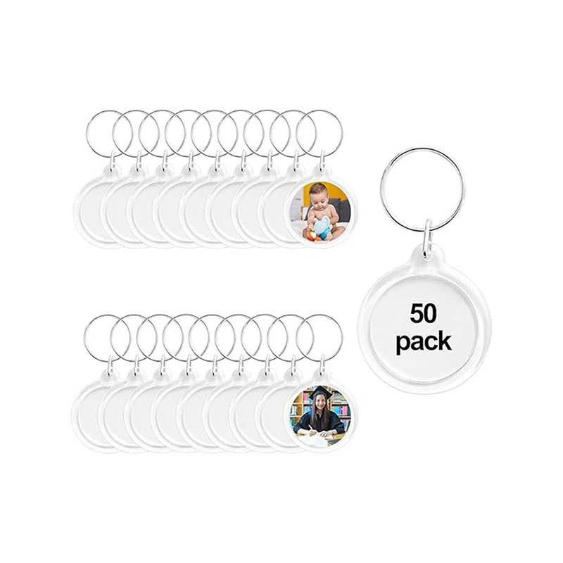 Multi Size Acrylic Photo Insert Keyring DIY Craft