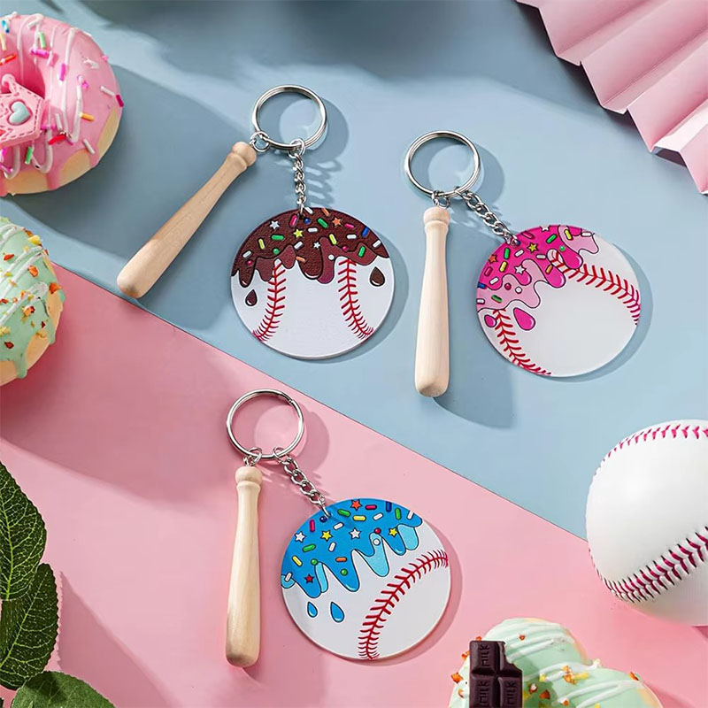 Cute DIY Cartoon Acrylic Digital Photo Keychains & Charms Team Souvenirs Sports Event Promotion Gifts for Sports Enthusiasts