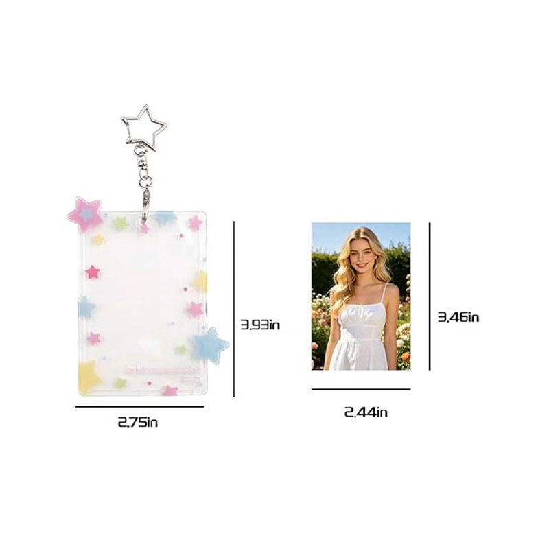 Multifunctional Acrylic Photo Frame Keychain DIY Holder