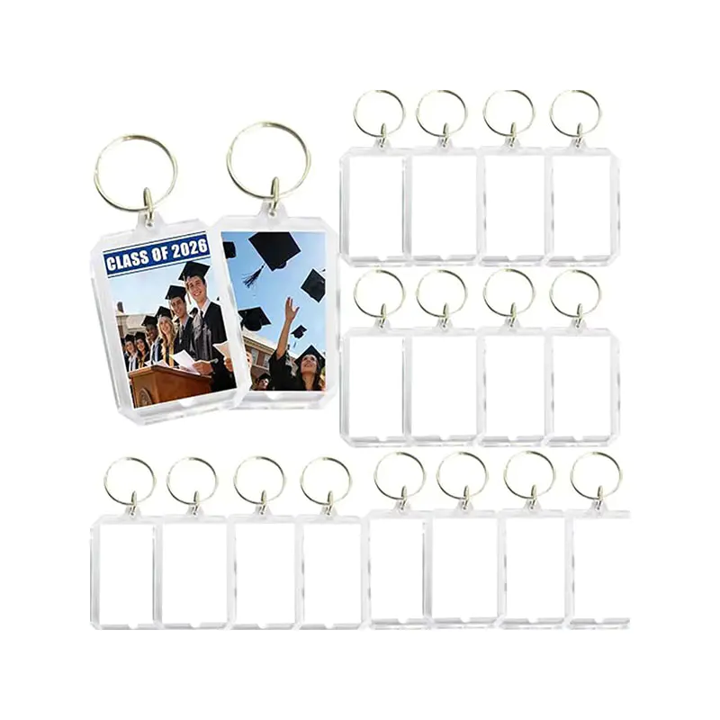 Double Sided Acrylic Photo Frame Keychain Event Custom