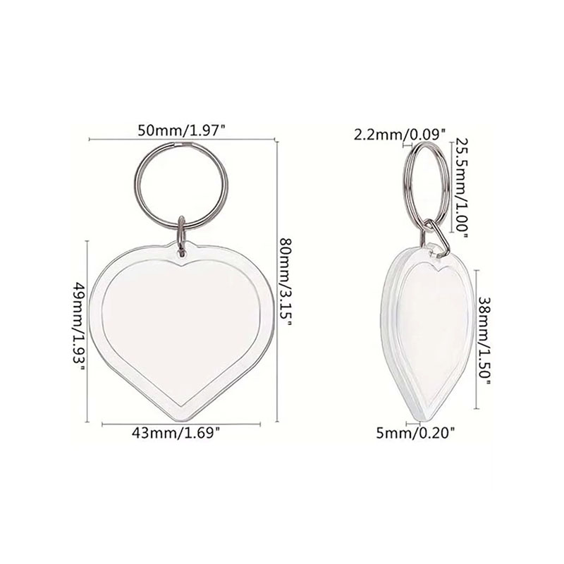 DIY Acrylic Photo Frame Keychain Handmade Custom Holder