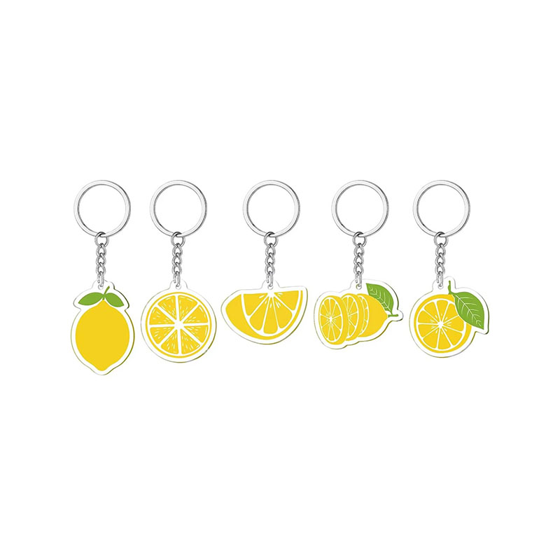 Customizable Bulk Lemon Keychains Lemon Party Favors Cute Summer Fruit Keychains for Birthday Wedding Party Decoration Supplies