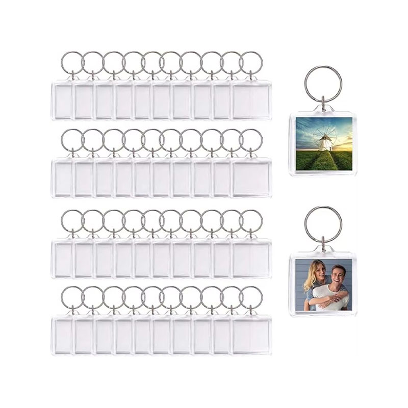 Custom Wedding Acrylic Photo Frame Keychain Favor Supply
