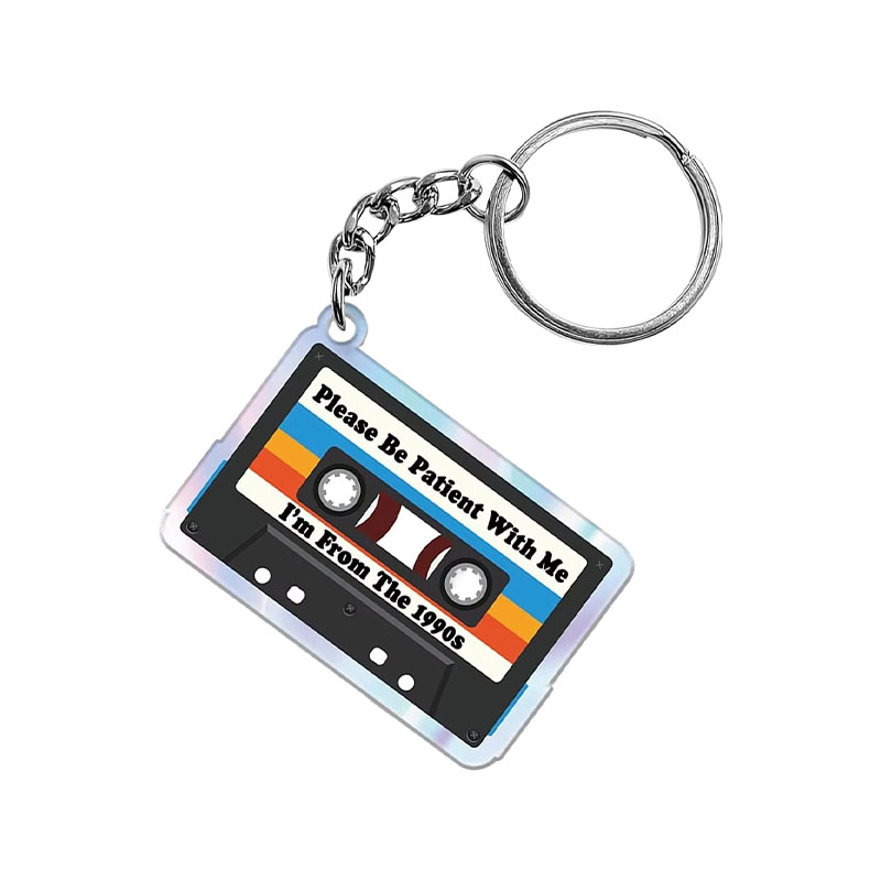 Funny Keychain Positive Mental Health Acrylic Keychain Gift for Coworker Office Team Staff Friends Birthday Gag Gifts