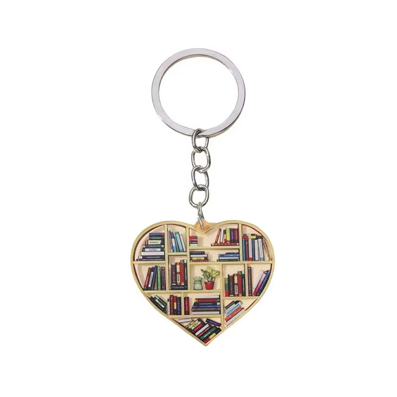 Customized Wholesale Acrylic Double-Sided Pendant Keychain Promotional DIY Accessories with Cartoon Style