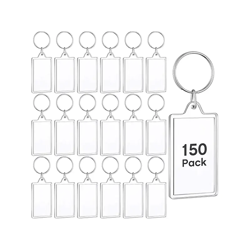 Slim Anti Scratch Acrylic Photo Frame Keychain Shell
