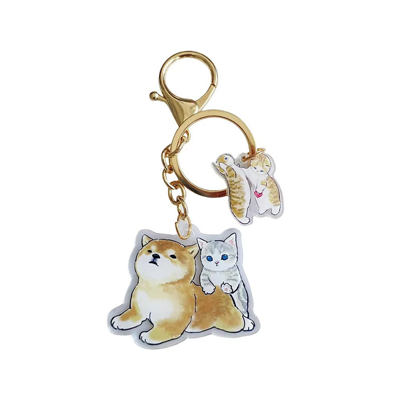 Creative Mini Acrylic Flexible Digital Photo Violin Keychain Rocking Student Promotion Gift Custom Cartoon Pattern Anime Fans