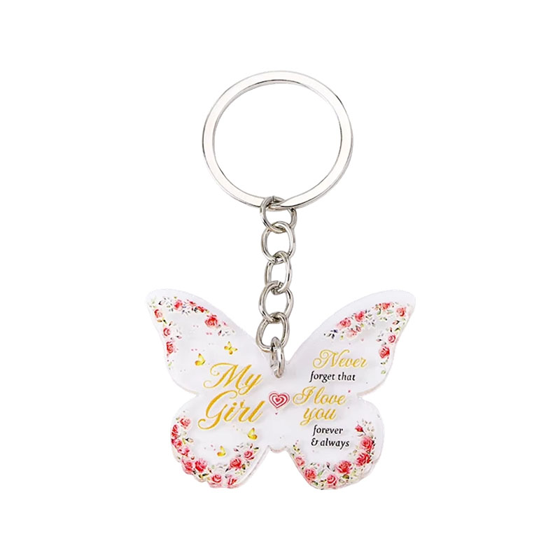 Wholesale Transparent Acrylic Anime Keychain Custom Logo Print