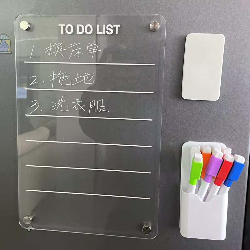 Acrylic Memo Keychain Magnetic Erasable Message Board