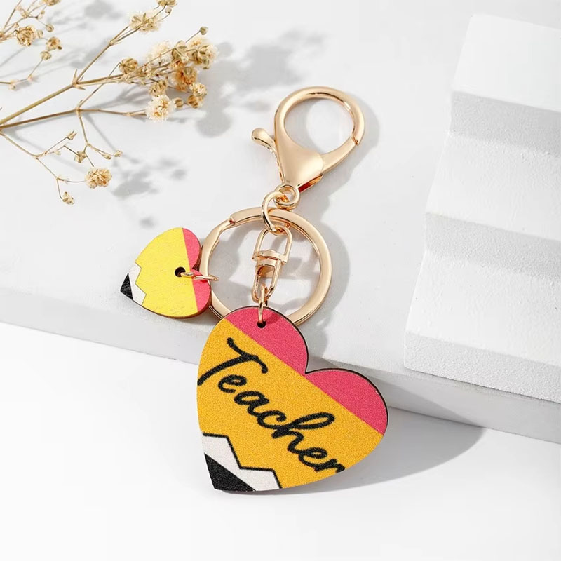 Eco Friendly Wooden Acrylic Keychain Logo Customization