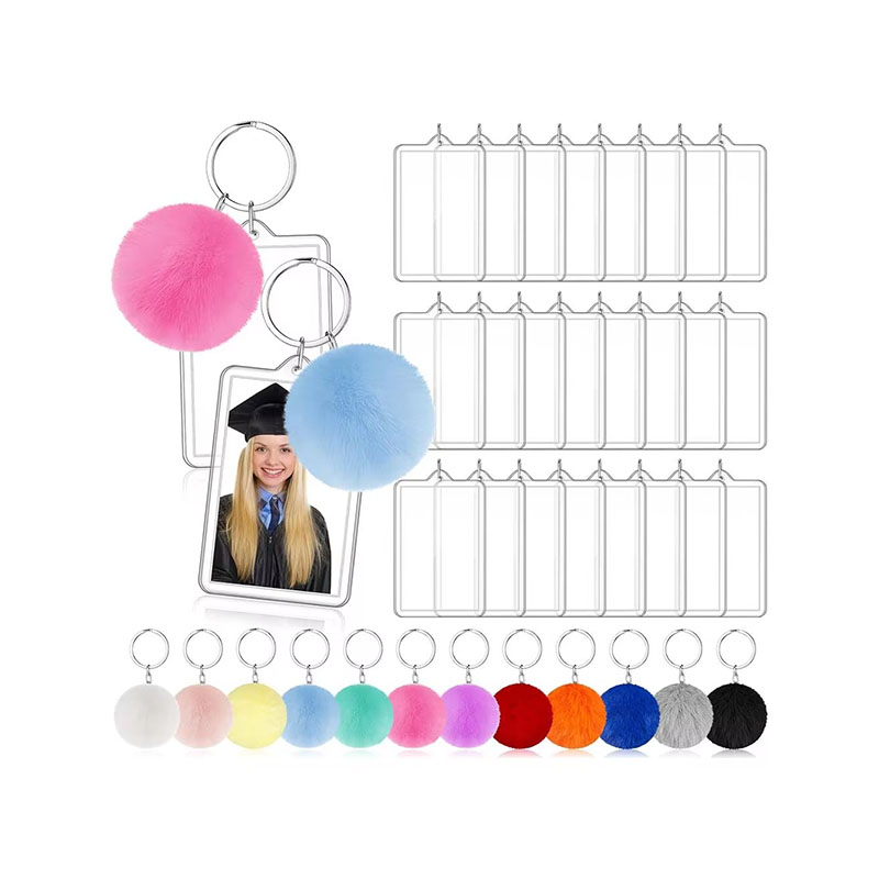 Eco Friendly Acrylic Photo Frame Keychain Wedding Decor