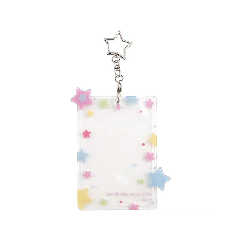 Multifunctional Acrylic Photo Frame Keychain DIY Holder