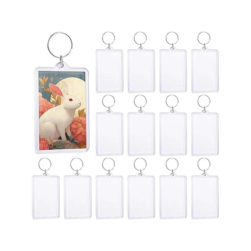 Clear Acrylic Photo Frame Keychain Custom Insert Picture