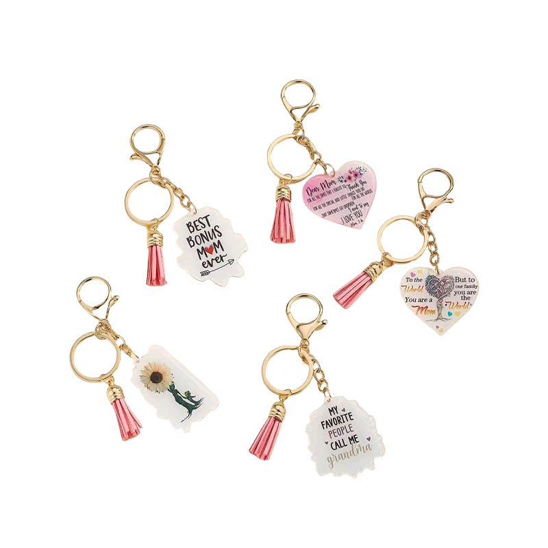 Wholesale Double Sided Acrylic Keychain Cartoon Promotional Accessory
