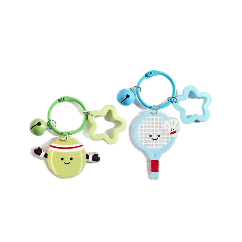 Sports Cartoon Acrylic Keychain Digital Photo Pendant
