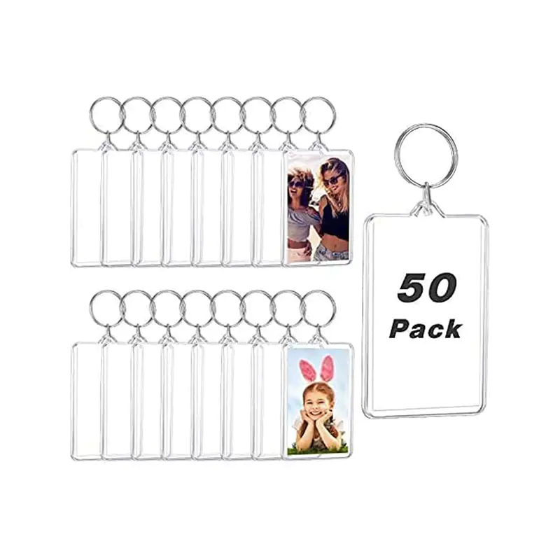Detachable Acrylic Photo Frame Keychain Pet Portrait Custom