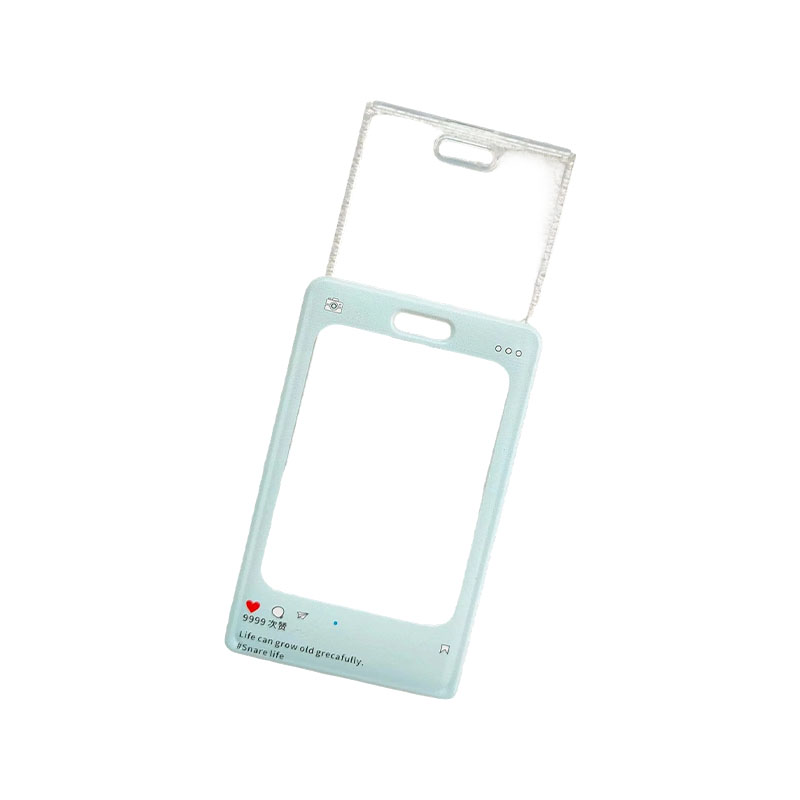 Custom Acrylic Card Holder Keychain Transparent ID Display