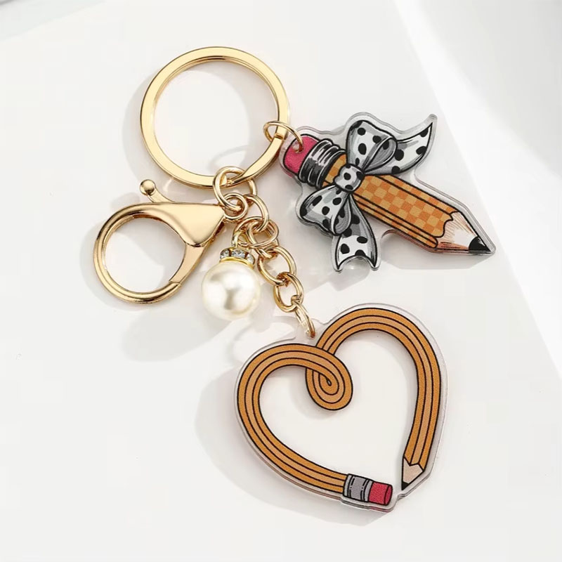 DIY Acrylic Keychain Letter Pendant Back To School