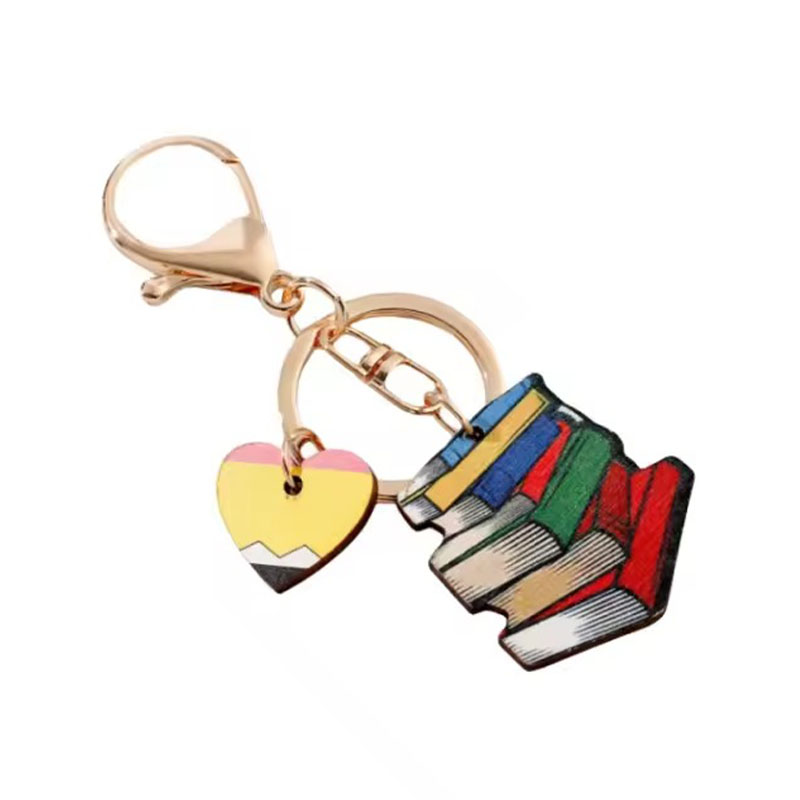 Eco Friendly Wooden Acrylic Keychain Logo Customization