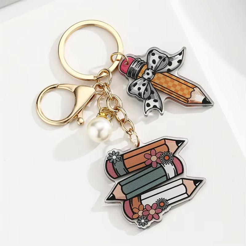 DIY Acrylic Keychain Letter Pendant Back To School