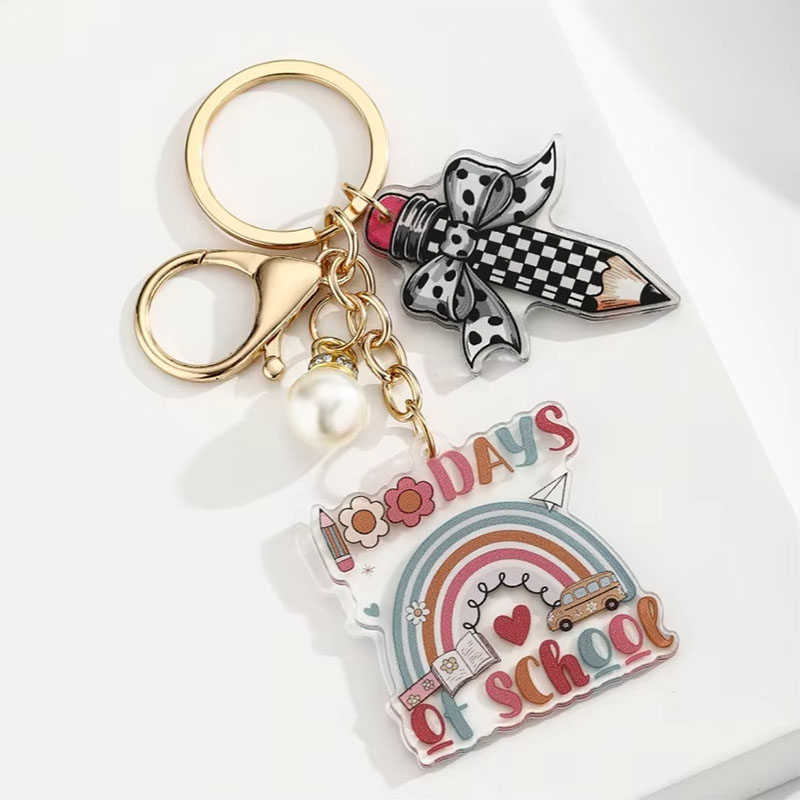 DIY Acrylic Keychain Letter Pendant Back To School