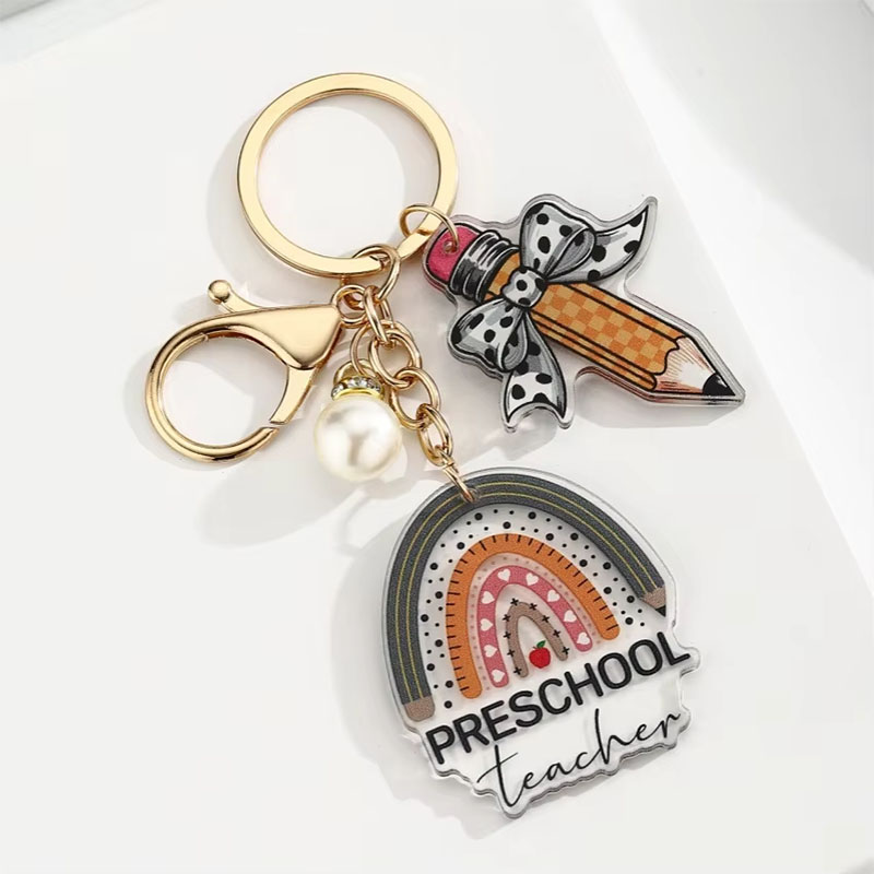 DIY Acrylic Keychain Letter Pendant Back To School