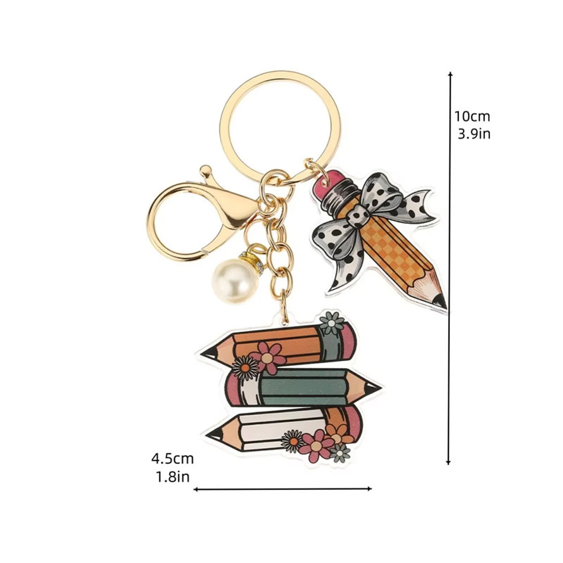 DIY Acrylic Keychain Letter Pendant Back To School